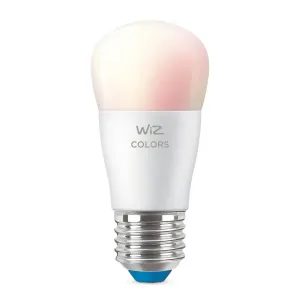 WiZ P45 LED lampa E27 4,9 W kvapka satinovaná RGBW