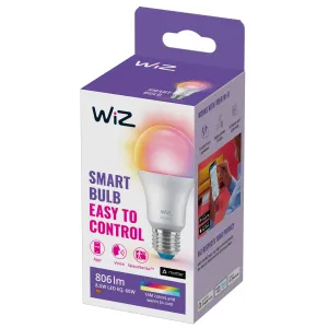 WiZ A60 LED lampa matná WiFi E27 8,5W RGBW