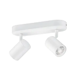 WiZ Imageo LED spot 2-svetelný RGB, biely