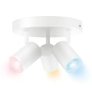 WiZ LED stropný spot Imageo, 3 svetlá, biely