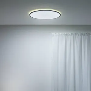 WiZ SuperSlim LED stropné svetlo CCT Ø55cm čierne