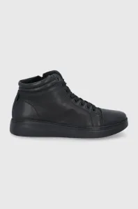 Kožená obuv Wojas pánska, čierna farba #7810130