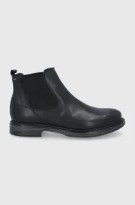 Kožené topánky Chelsea Wojas pánske, čierna farba
