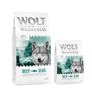 Wolf of Wilderness Adult Deep Seas so sleďom - výhodné balenie 2 x 12 kg