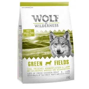 Wolf of Wilderness Green Fields jahňacie - 5 x 1 kg