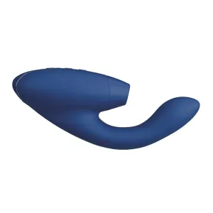 Womanizer Duo 2 - vodotesný vibrátor na bod G a stimulátor klitorisu (modrý)