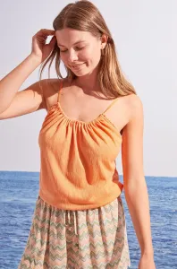 Pyžamový top women'secret Capri béžová farba, #240309