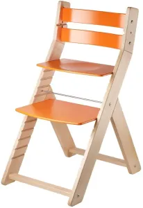 WOOD PARTNER Rastúca stolička SANDY natur/ oranžová