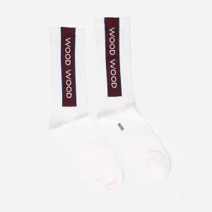 Ponožky Wood Wood Conor Logo Športové Ponožky 12149201-9517 Biele