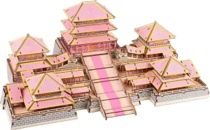 Dřevěné 3D puzzle Epang palace růžové