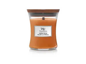 Woodwick Pumpkin Praline vonná sviečka s dreveným knotom 275 g