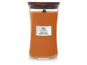 Woodwick Pumpkin Praline vonná sviečka s dreveným knotom 610 g