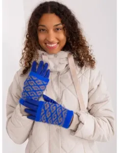 Dámske rukavice s pleteným prekrytím DIG kobaltová