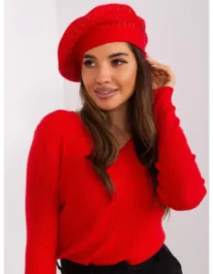 Dámsky baret s kamienkami NANCY červený