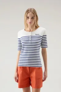 Tričko Woolrich Striped Jersey T-Shirt Modrá L
