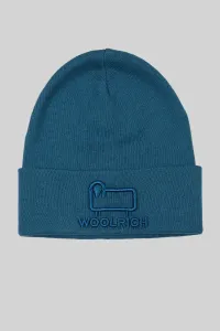 Čapica Woolrich Cotton Wool Beanie Modrá M