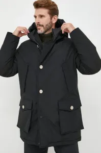 Páperová bunda Woolrich ARCTIC pánska, čierna farba, zimná #6877873