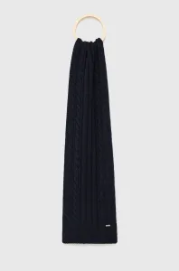 Šál Woolrich dámsky, tmavomodrá farba, jednofarebný