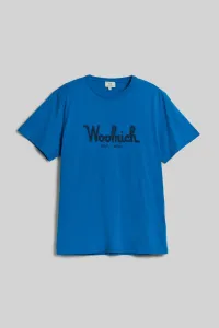 Tričko Woolrich Embroidered Logo T-Shirt Modrá Xl