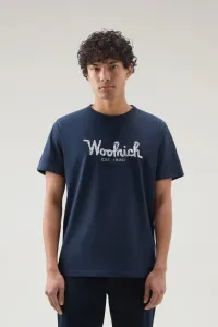 Tričko Woolrich Embroidered Logo T-Shirt Modrá Xxl