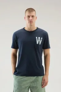 Tričko Woolrich Flag T-Shirt Modrá M
