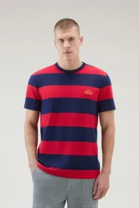 Tričko Woolrich Striped T-Shirt Červená M