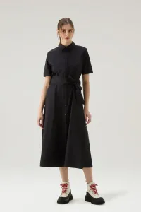 Šaty Woolrich Belted Poplin Shirt Dress Čierna S