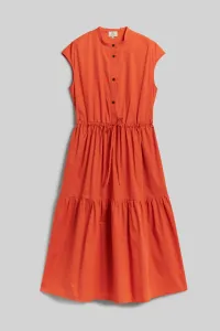 Šaty Woolrich Poplin Long Dress Oranžová M