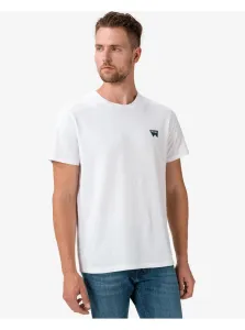 White Men's T-Shirt Wrangler Sign Off - Men #1054577