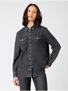 Čierna dámska rifľová košeľa Wrangler Heritage #684473