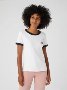 Black-and-white women's T-shirt with Wrangler print - Women #713104