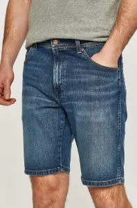 Rifľové krátke nohavice Wrangler pánske, tmavomodrá farba #168799