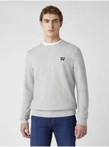 Light Grey Men's Sweatshirt Wrangler Sign Off Crew - Men's #732692