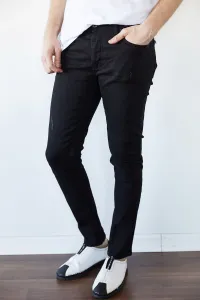XHAN Black Slim Fit Jean Trousers #8386601
