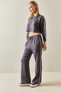 XHAN Smoky Stripe Detailed Double Crop Suit