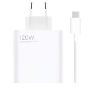 Xiaomi MDY-13-EE USB-A 120W Cestovní Nabíječka + USB-C 6A Datový Kabel White (Bulk)