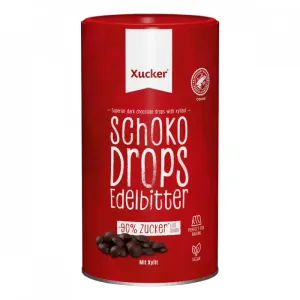 Xucker Chocolate Drops tmavá čokoláda 200 g horká čokoláda