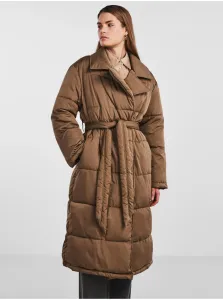 Hnedý dámsky prešívaný oversize kabát Y.A.S Luffa #8210503