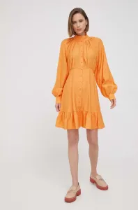 Šaty Y.A.S oranžová farba, mini, áčkový strih #5908194