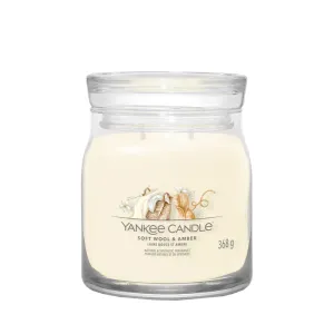 Yankee Candle Aromatická sviečka Signature sklo stredná Soft Wool & Amber 368 g