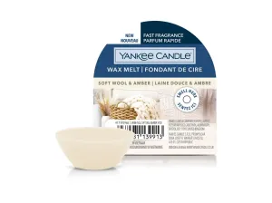 Yankee Candle Vonný vosk Soft Wool & Amber (Wax Melt) 22 g