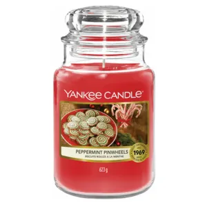 Yankee Candle Aromatická sviečka Classic veľká Peppermint Pinwheels 623 g