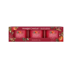 Yankee Candle Red Apple Wreath darčeková kazeta vonná sviečka 3 x 37 g unisex