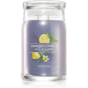Yankee Candle Aromatická sviečka Signature sklo veľké Black Tea & Lemon 567 g
