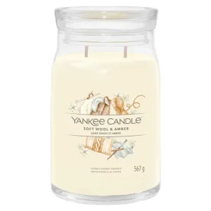 Yankee Candle Aromatická sviečka Signature sklo veľké Soft Wool & Amber 567 g