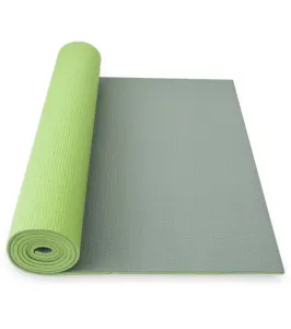 Podložka na jógu YATE yoga mat dvojvrstvová zelená / sivá