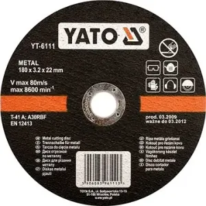 Yato Kotúč na kov 180 × 22 × 1,5 mm