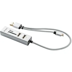 USB hub YENKEE YHC 103SR + čítačka