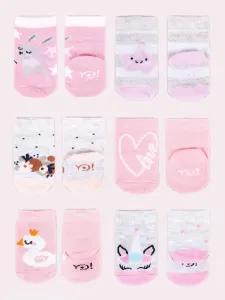 Yoclub Kids's Girls Cotton Socks 6-Pack SKA-0123G-AA00