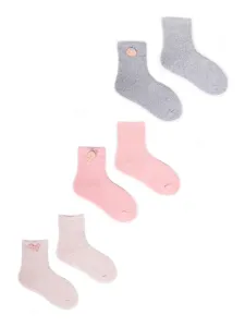 Yoclub Kids's Girls' Terry Socks With 3D Element 3-Pack SKF-0008G-000B #2813856